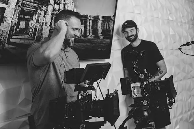 Behind-the-Scenes of a corporate interview and food video production shoot