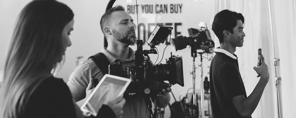 Behind the scenes of a franchise brand video