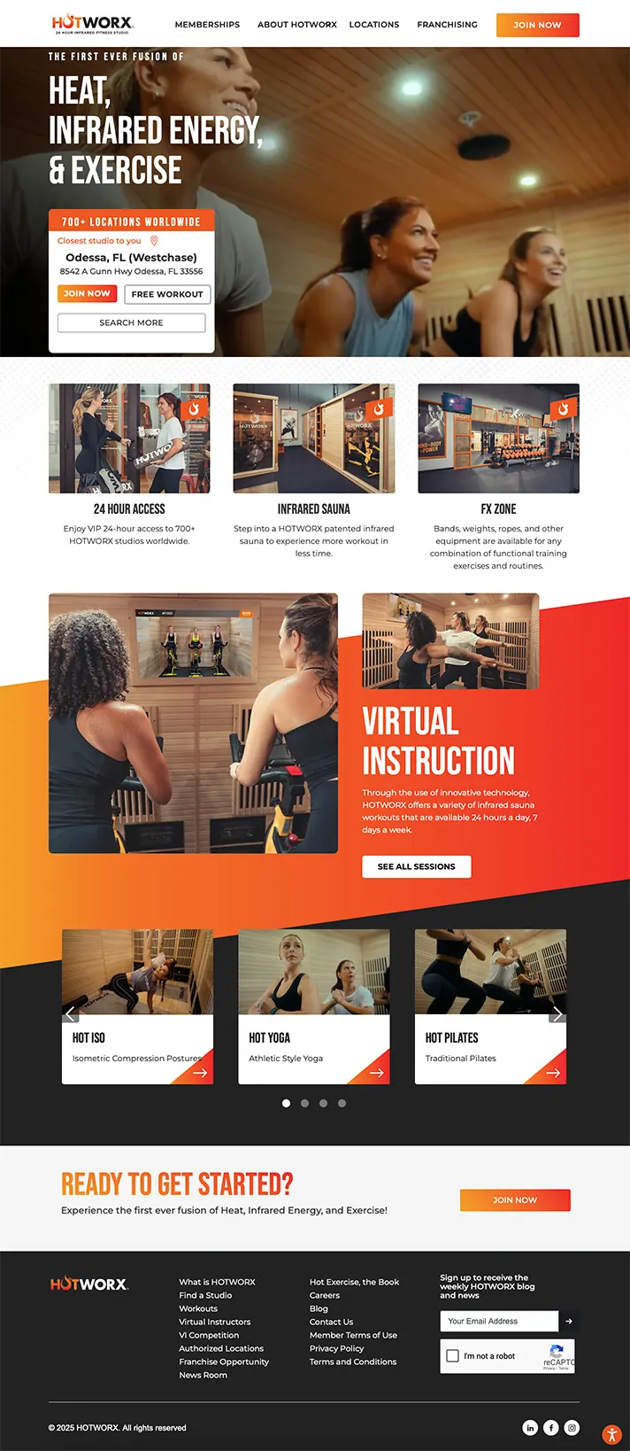 Hotworx Website Redesign Home Page