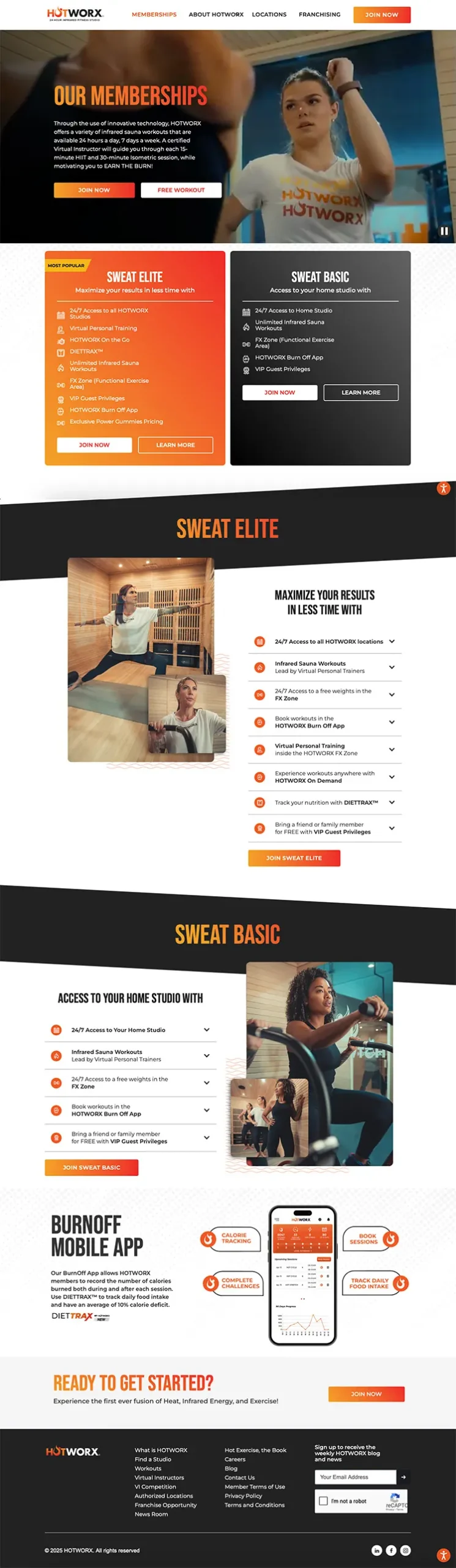 Hotworx Website Redesign Page