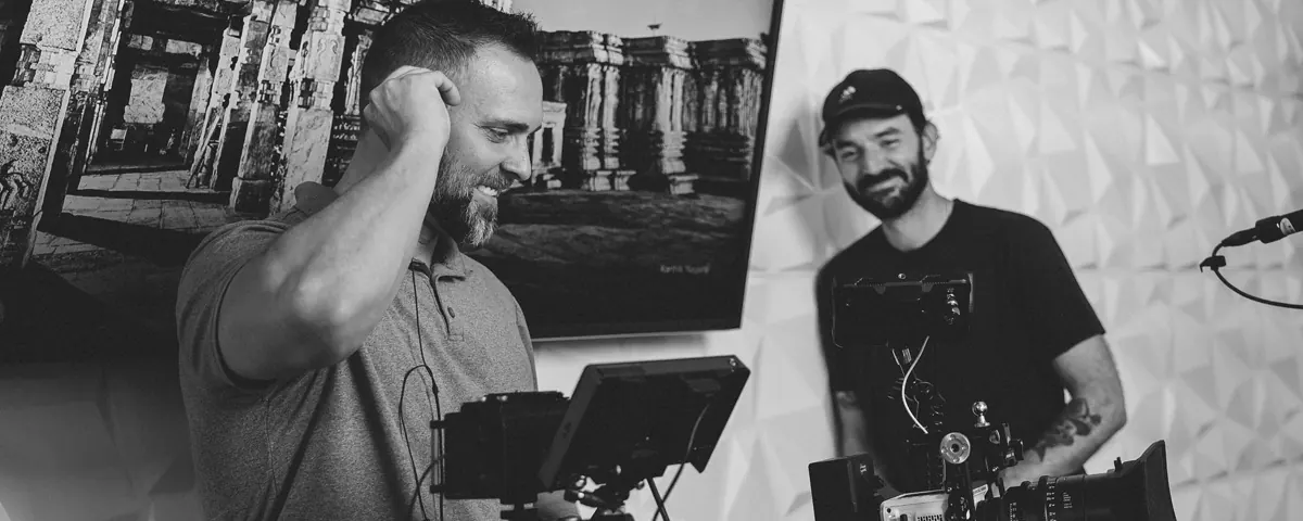 Kris Spelce and Joe Pelham laughing